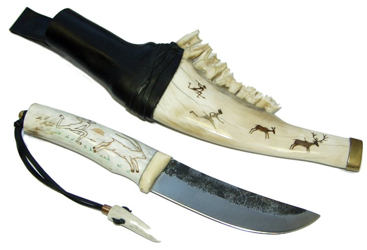 Рукоятка для ножа из рога оленя
